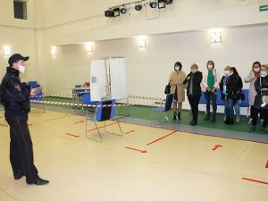 Для руководящего состава участковых избиркомов провели тренировку по отработке действий при внештатной ситуации