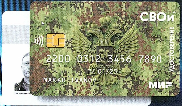 Министерстве обороны РФ внедряет электронное удостоверение ветерана боевых действий в виде пластиковой карты