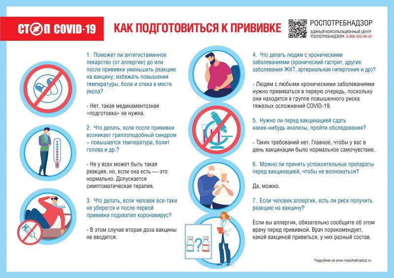 Роспотребнадзор разъясняет, как правильно подготовиться к вакцинации от коронавируса