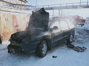 В городе Мегионе зарегистрирован рост пожаров на транспорте и объектах хранения транспорта