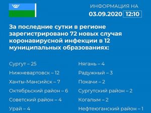 О ситуации с коронавирусной инфекцией на 3 сентября