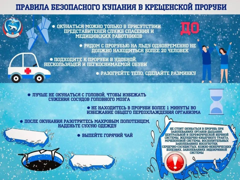 Сотрудники МЧС напоминают мегионцам о мерах безопасности при совершении обряда омовения