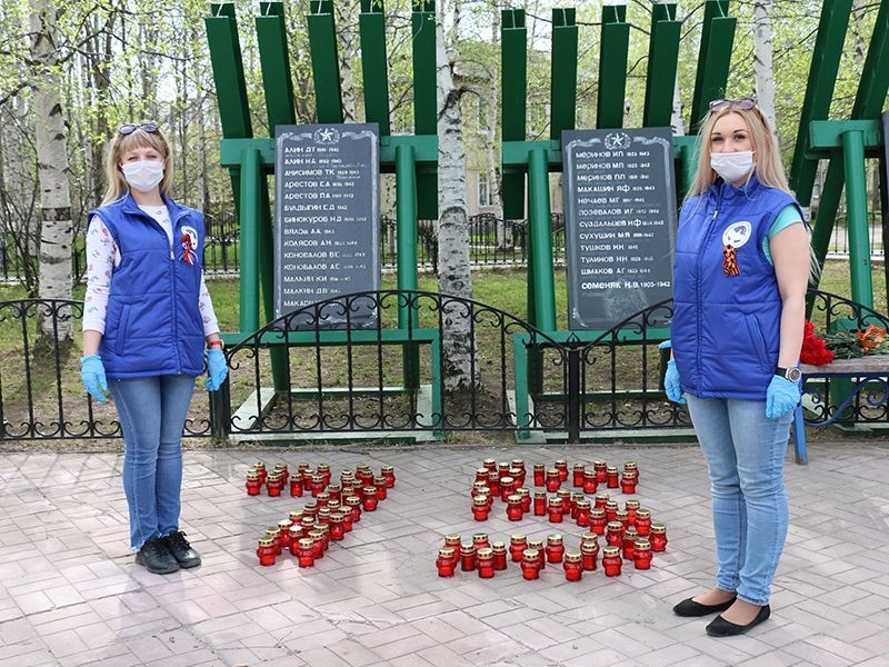Волонтёры Мегиона – участники акции «Цветы Победы»