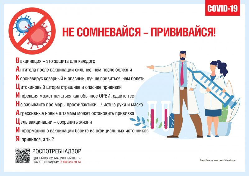 Вакцинация - это возможность обезопасить себя от вируса